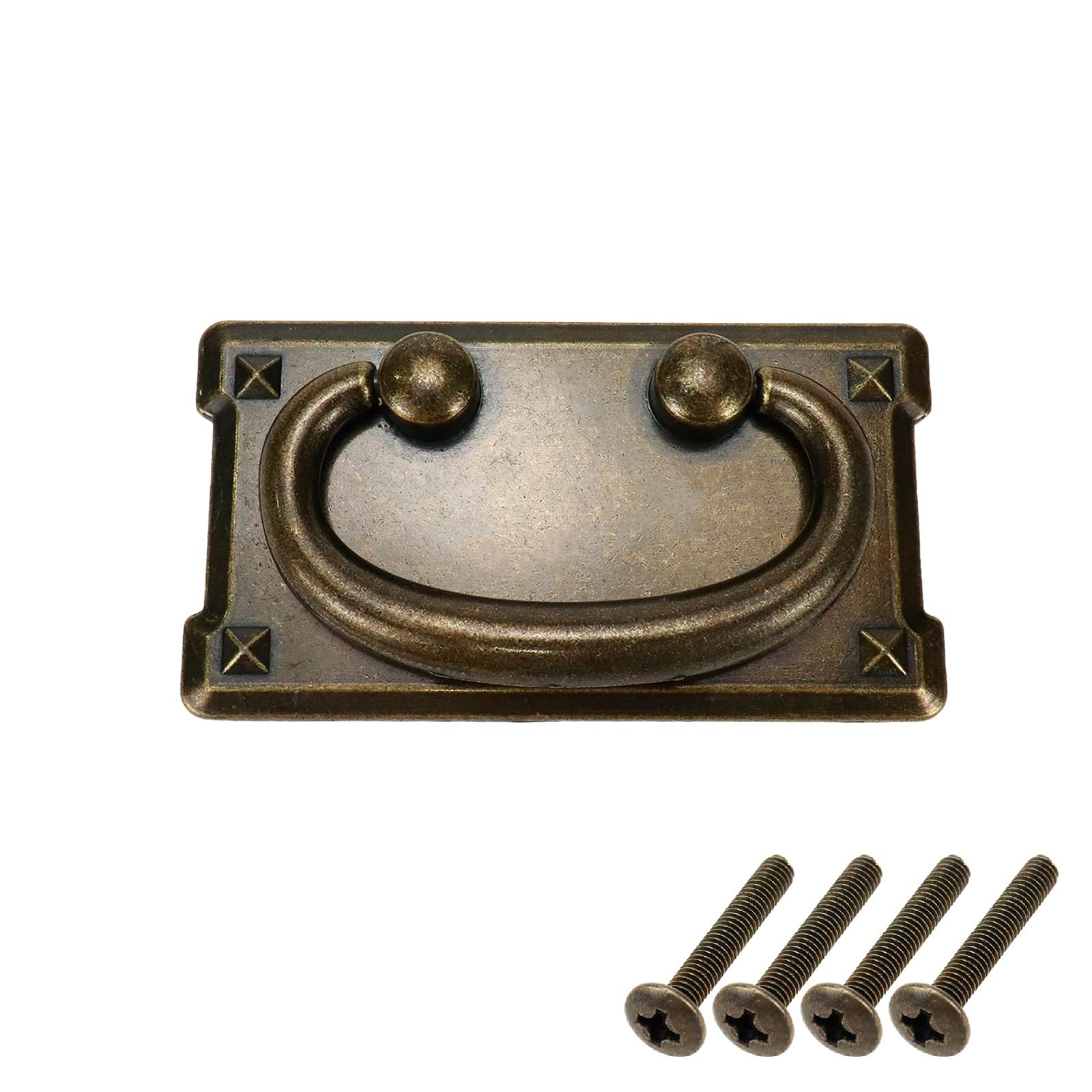 5pcs Horizontal Bail Pulls 3 Inch Cabinet Rectangular Drop Ring Boxes Pulls Z…
