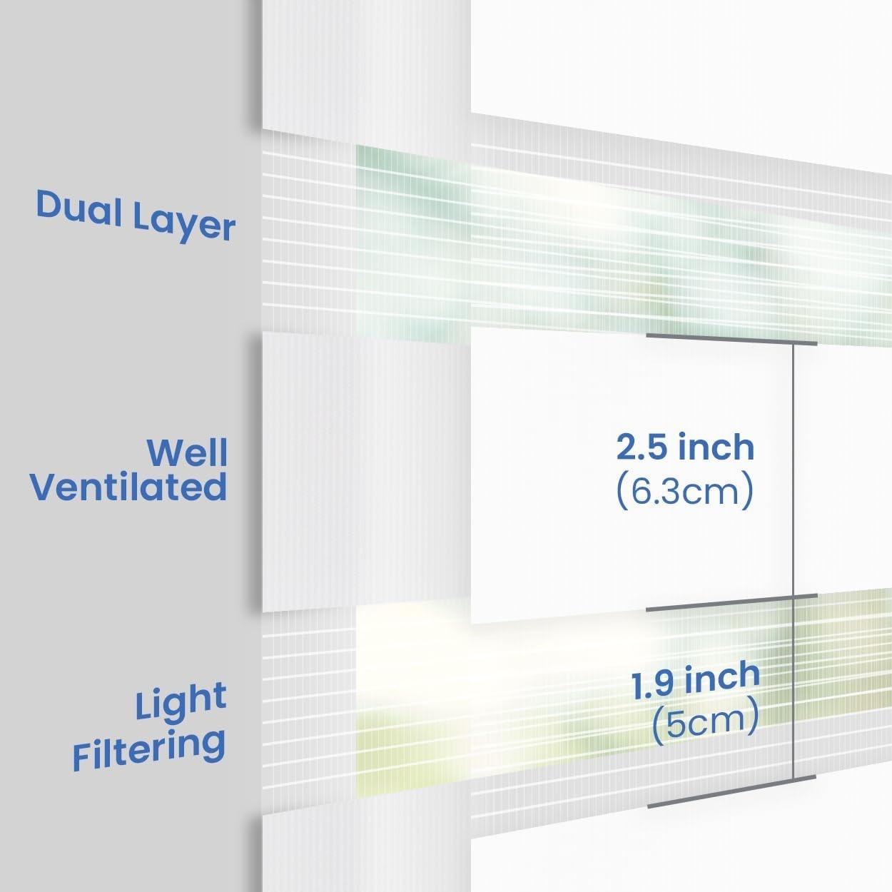 Standard Cordless Custom Zebra Roller Shades and Blinds Basic White 38″W x 48″H