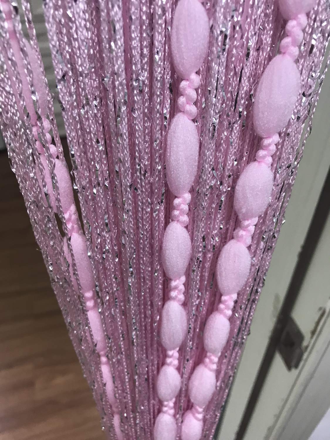Eyotool Door String Curtain Flat 39.4″W x 78.7″L (Pack of 1), Pink-style2