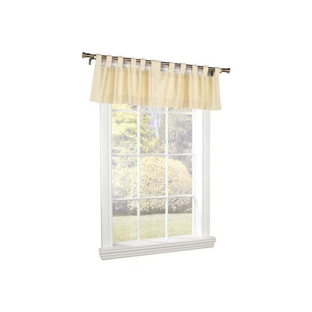 Thermalogic Weathermate 40”W x 15”L Tab Top Window Valance Insulated – Natural