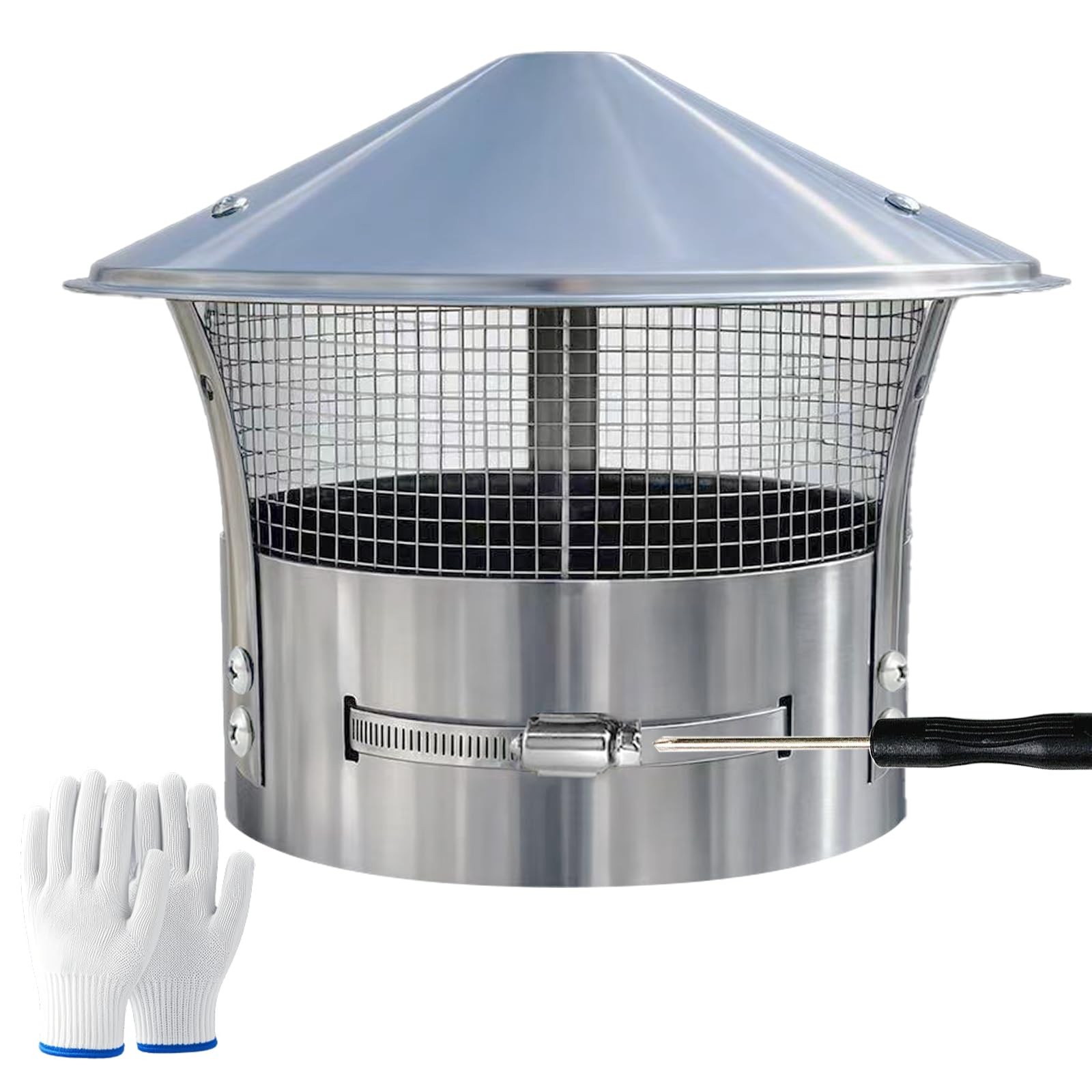 Rust-Proof 8 inch Chimney Cap -Adjustable Stainless Steel Chimney Cover with …
