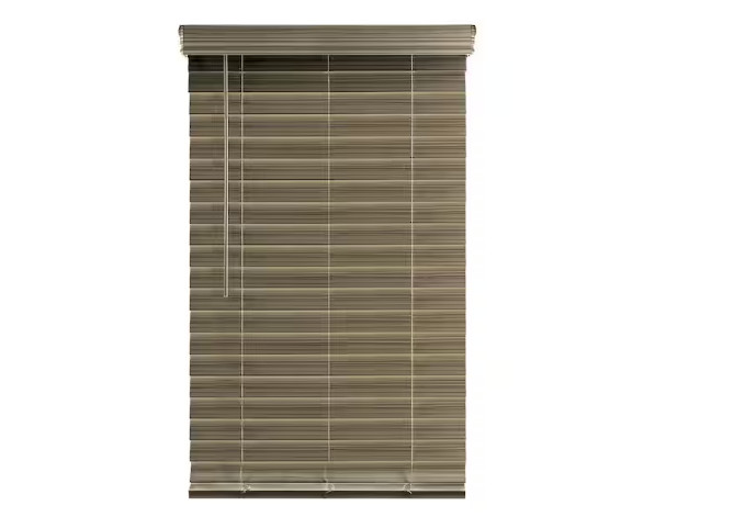 Home Decorators Driftwood Gray Cordless Faux Wood Blinds 35×64 2.5in Slats