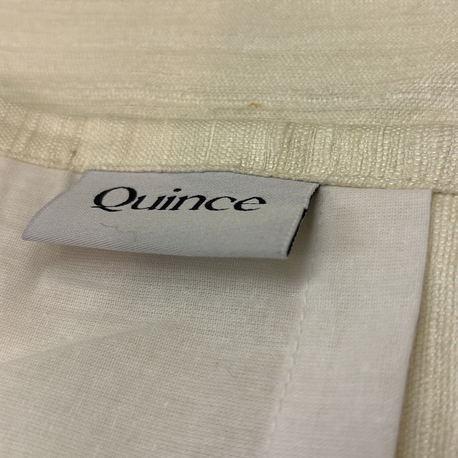 NWOT Quince Raw Silk Curtain Panel Set 2 48” X 96” Cotton Lined Ivory