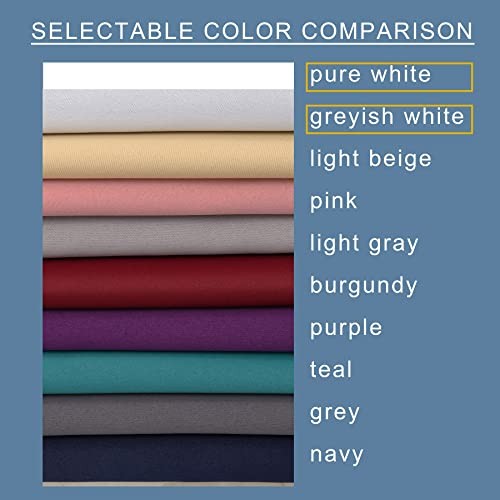 Blackout Kitchen Curtain 24 Inches Long, 24″W x 24″L (Pack of 2) Greyish White