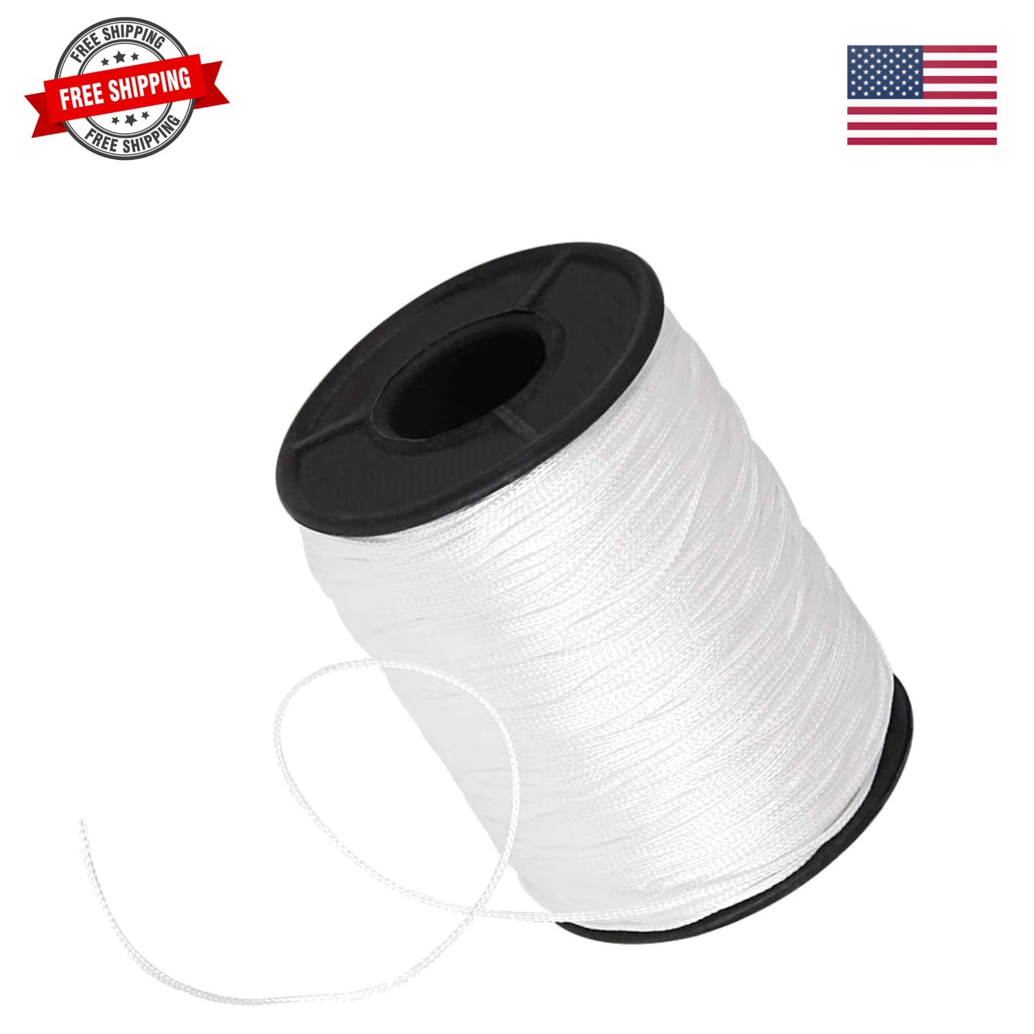 150 Yards/Roll Lift Cord 1mm Braided Shade Roller Blinds Cord White Pull Stri…