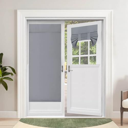 Blackout French Door Curtains, Privacy Thermal 26×68 inch 1 panel Grey