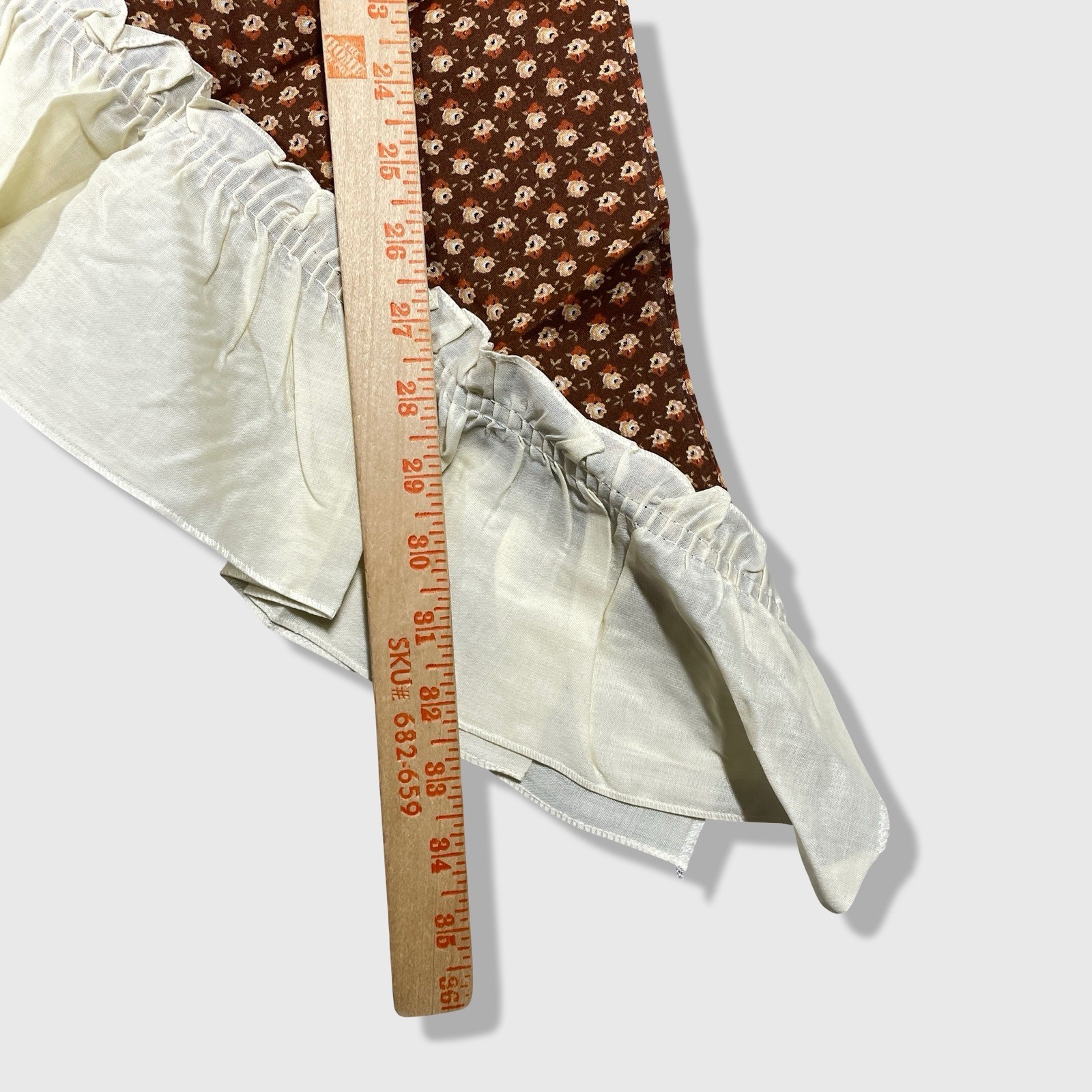 Unbranded Swag 2pc LotValance Home OS Brown Floral Cottagecore Farmhouse