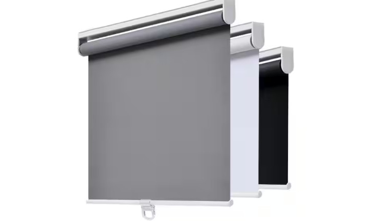 Aosky Gray Cordless Blackout Roller Shade Thermal 71×72 in.
