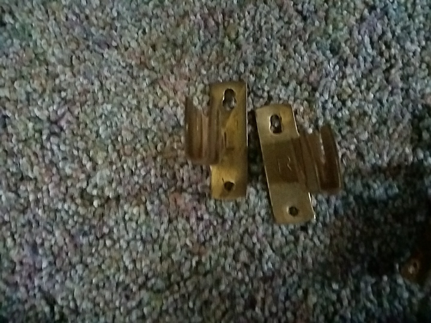 Vintage Lot of Curtain Rod Brackets Assortment Brass Metal White Hardware Parts