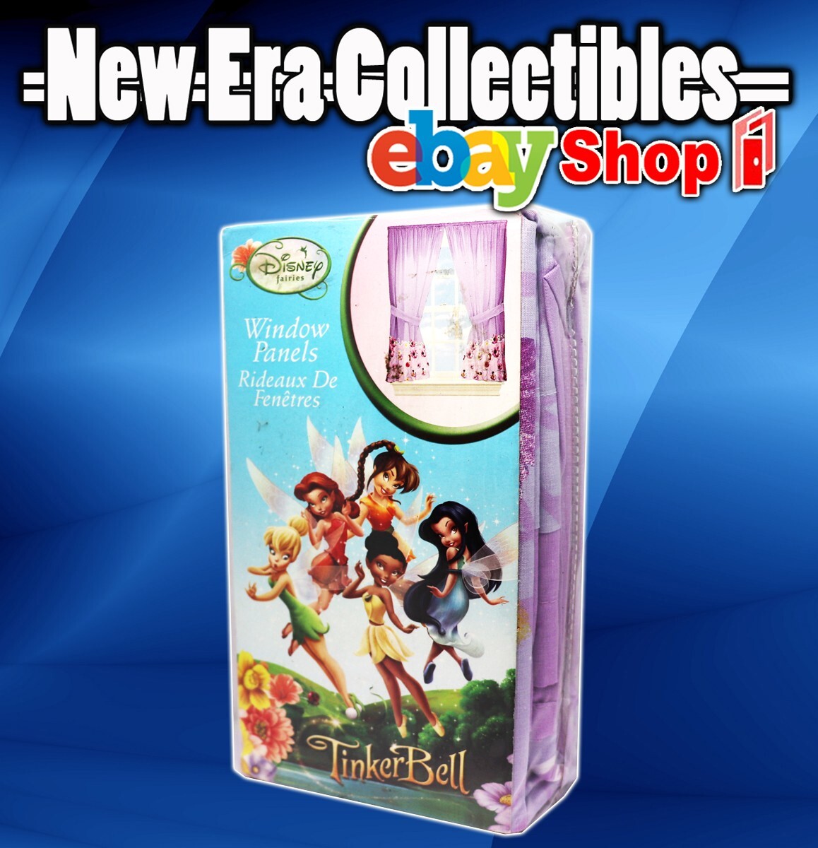 Disney Faries Like The Wind Window Panels Pair Drapes 36″ x 48″ Jay Franco