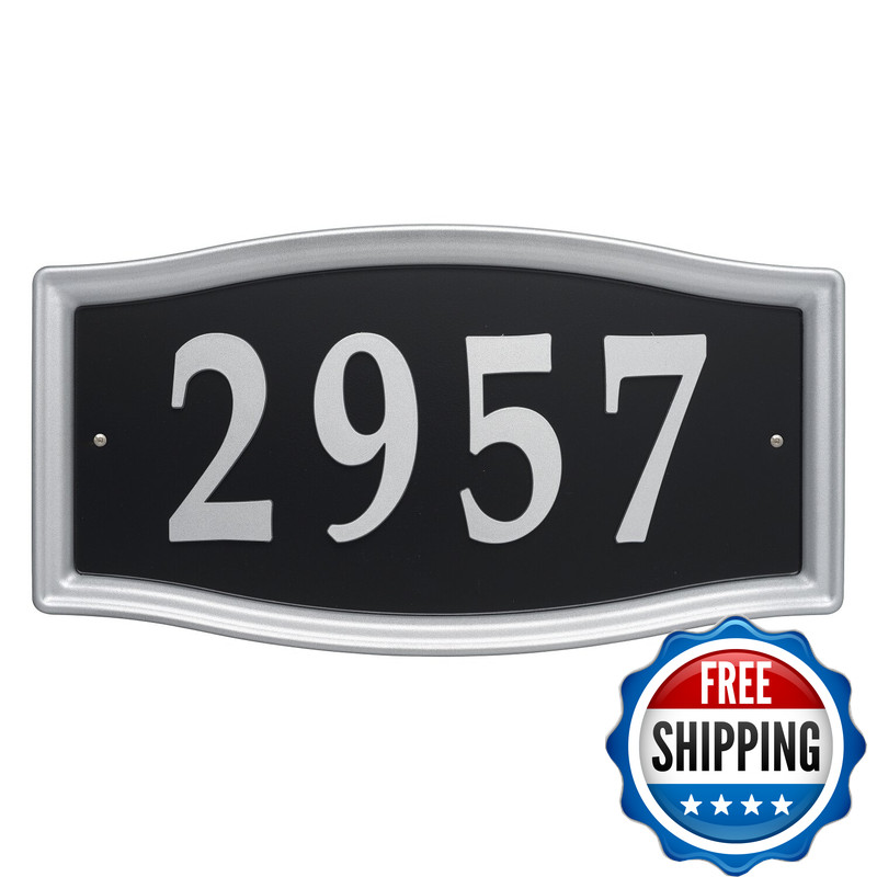 Whitehall Products 11199 Easy Street Address Plaque-Silver 15.5X8X0.5