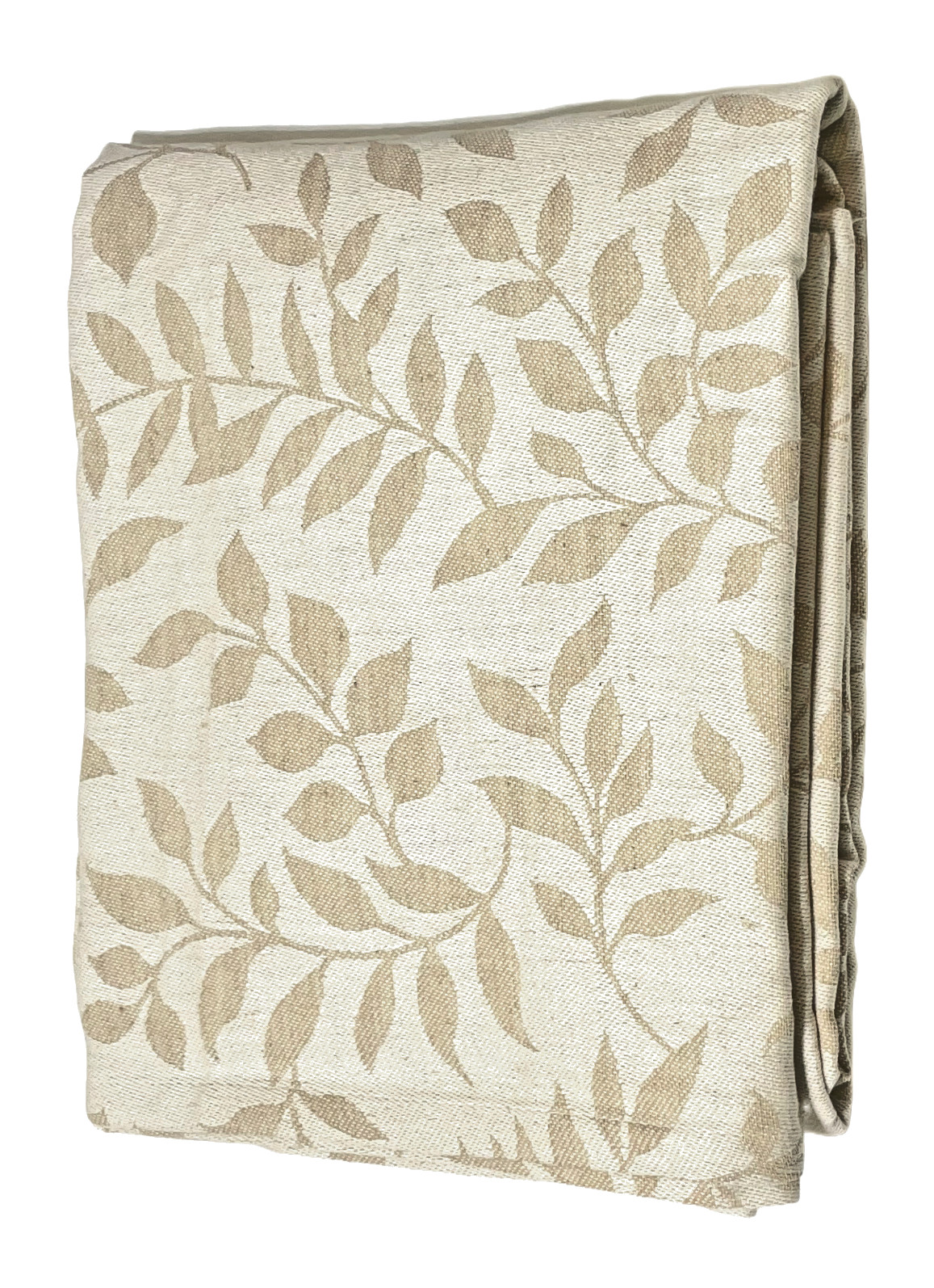Elrene Serene Tier Pair 60″ x 36″ Rod Pocket Cotton-Linen Blend Ivory Botanical