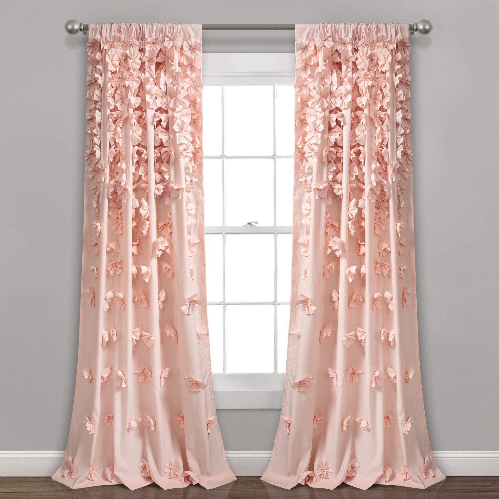 Lush Decor Lush Riley Light Filtering Window Curtain Panel Single 54 W X 108 L