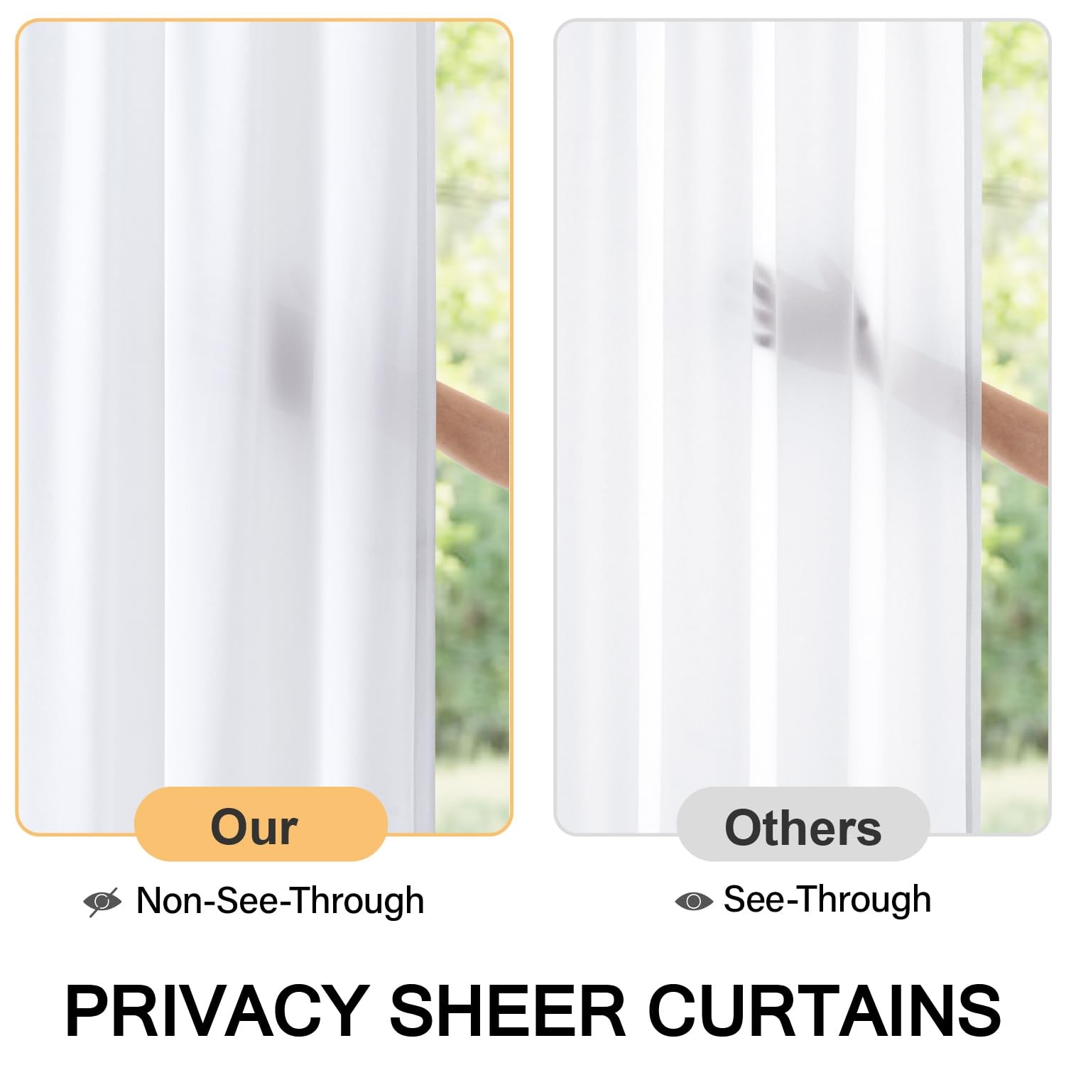 NonSeeThrough Sidelight Curtains for Front Door, Privacy Semi Sheer Curtains …