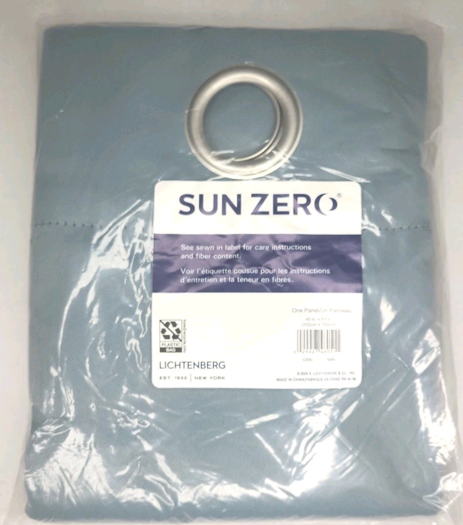 SUN ZERO Lichtenberg Curtain Panel 40” X 63” Grommet / Color- Mineral