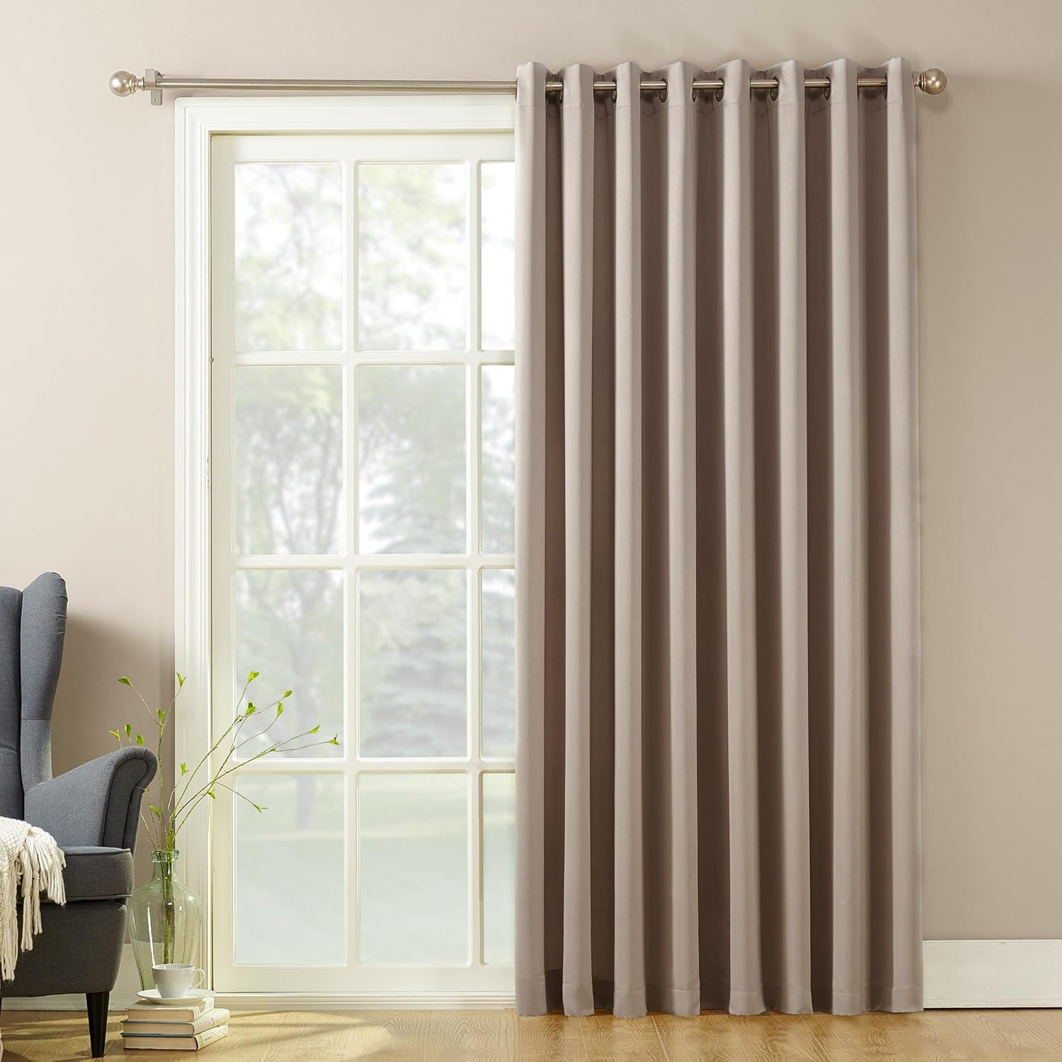 Barrow Energy Efficient Grommet Sliding Patio Door Curtain Panel, 100″ X 84″, St