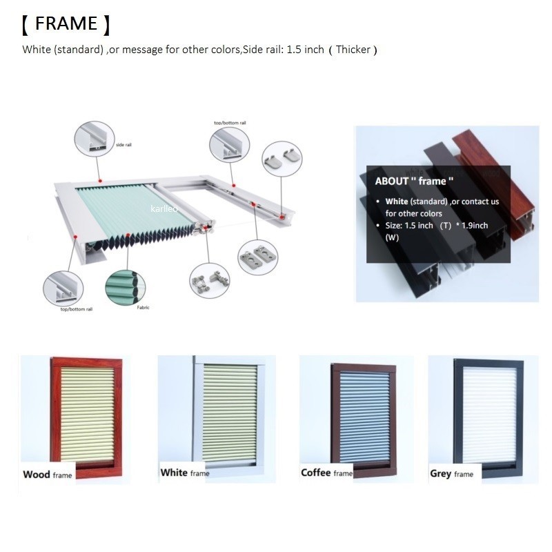 Motorized Skylight Blinds,Electric Roof Blinds,Pleated Fabric,KARLLEO-US-250815