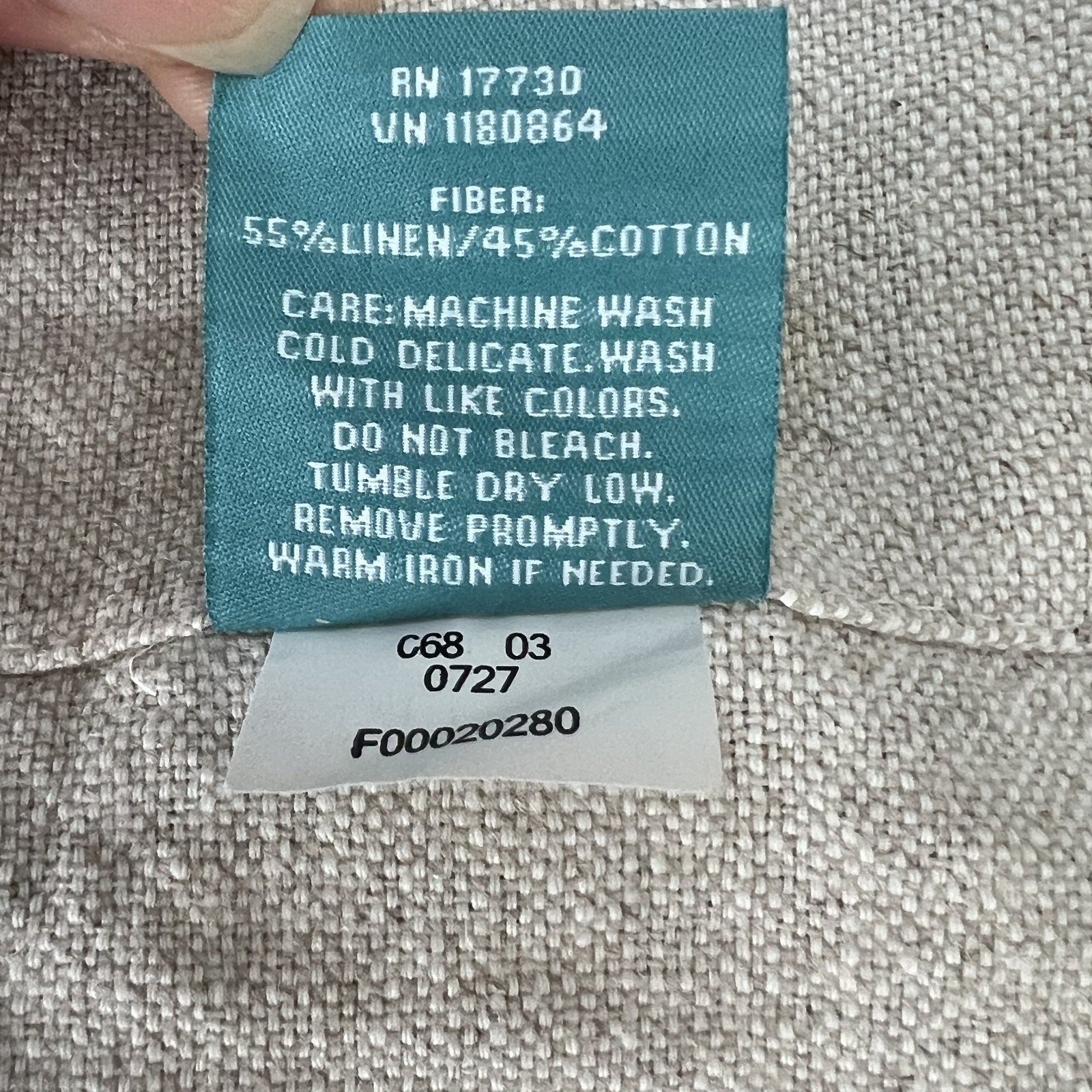 Home Curtains Set of 2 Beige Linen Blend 52.5″x 93″