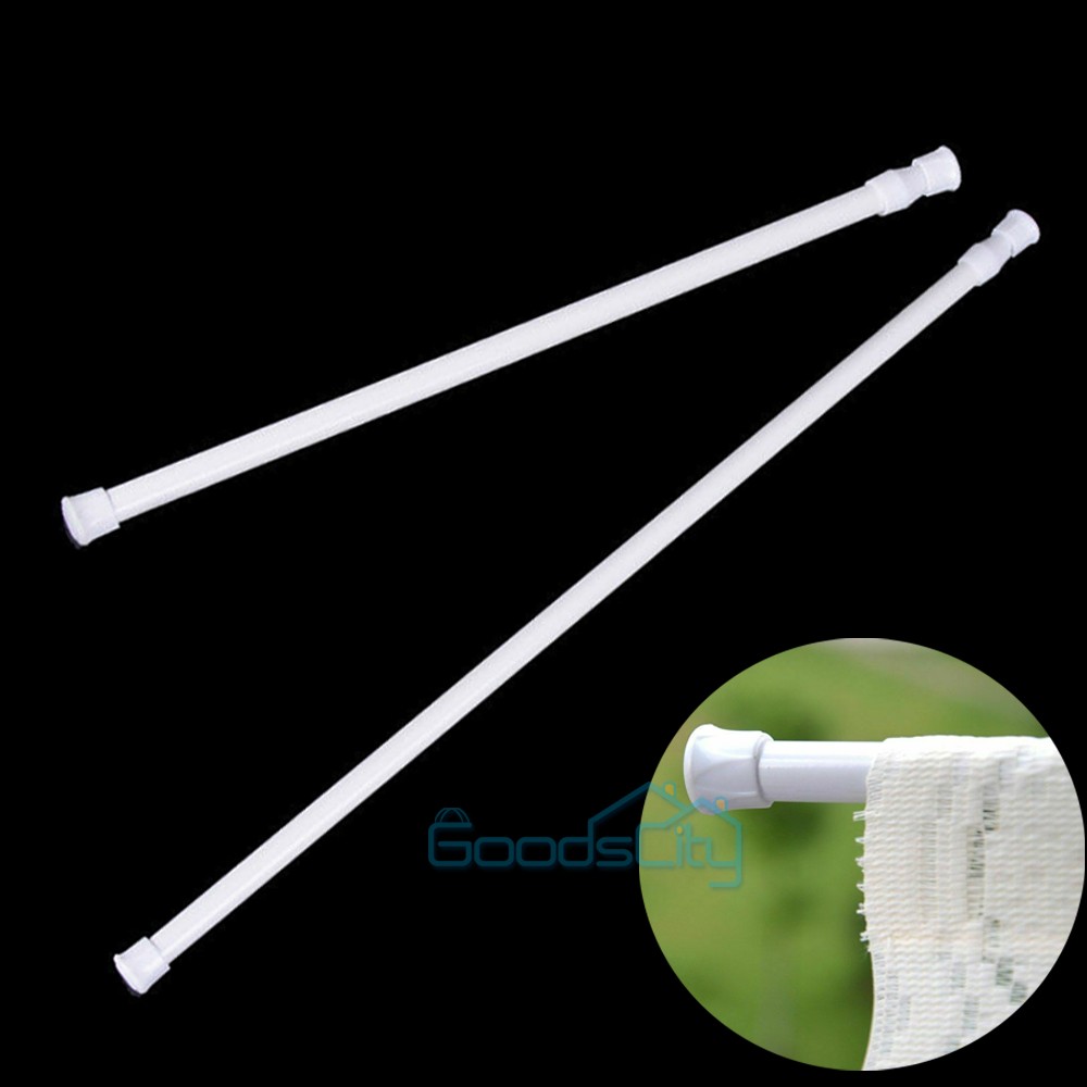 Adjustable Spring Tension Steel Curtain Rod 23-44in. Window Door Telescopic Pole