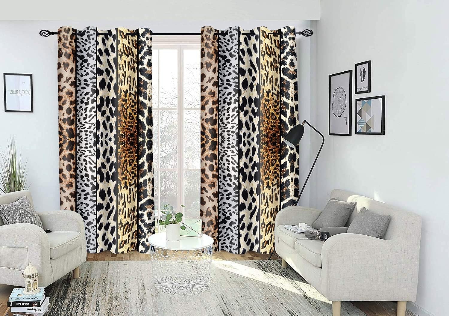 100% Polyester Blackout Drapes with Animal Pattern 52″x63″ – Easy Care & Stylish