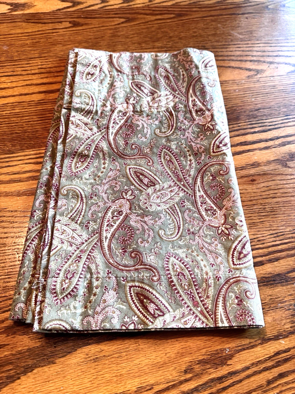 Country Curtains Vermont Country Paisley Valance Heavy Cotton 76×16″ Green FrShp