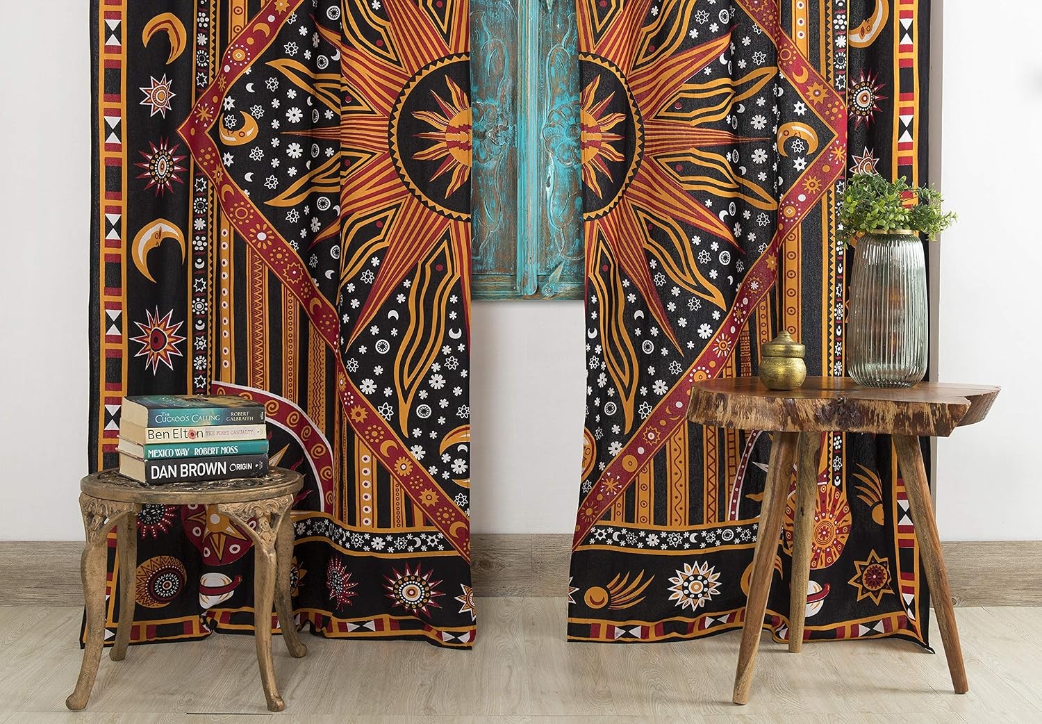 Handmade Indian Mandala Bohemian Window Curtains Gypsy Style Indian Home Decor