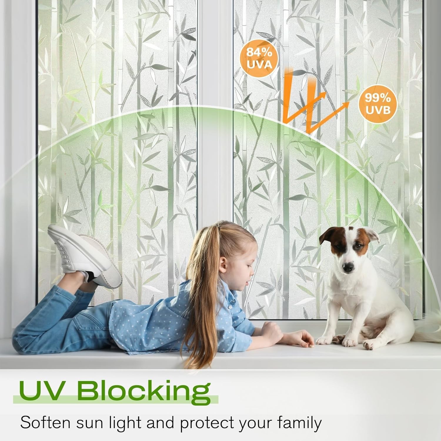 Window Privacy Film Decorative Frosted Stained Glass Clings Sticker Covering
