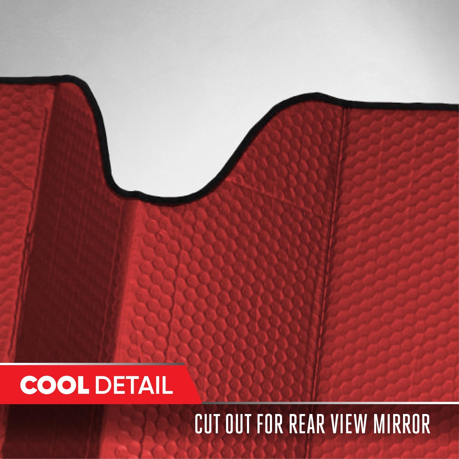 Red Windshield Sun Shade Protector Fit Most Vehicles Uv Blocking Accordion De…