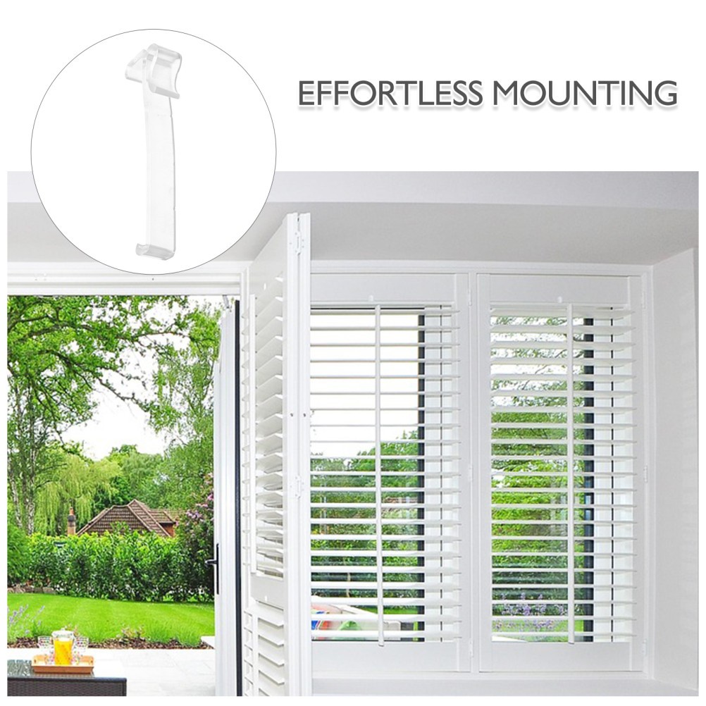 30Pcs Reusable Clear Plastic Clips for Window Curtains and Blind Valance