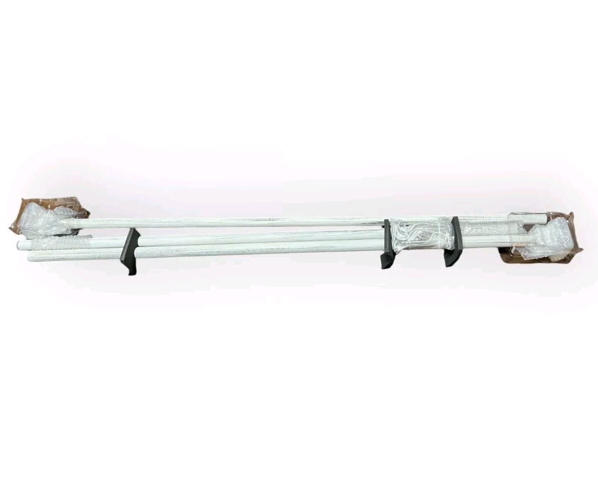 Prism 66 in. – 120 in. Adjustable Length 1 in. Dia Single Curtain Rod Kit White