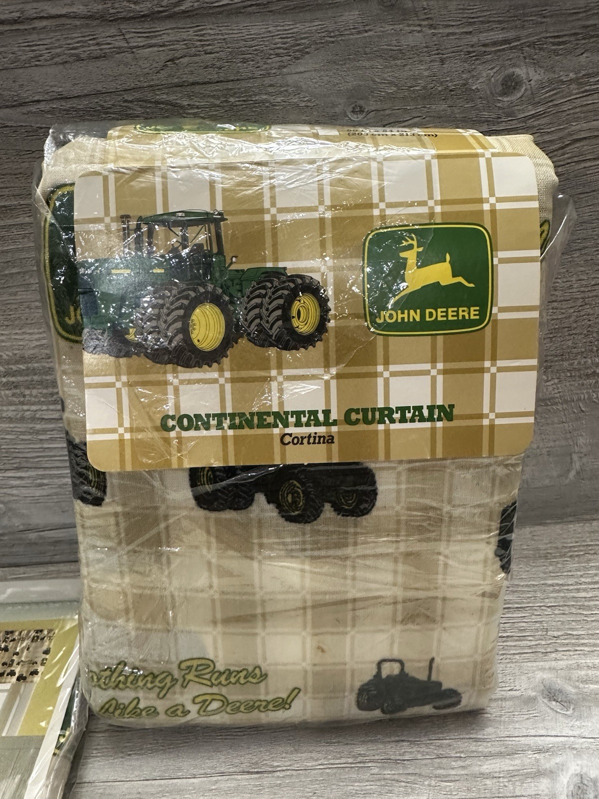 John Deere Tractor Logo Continental Curtain Springs Home USA 80×63” +60×10” Val