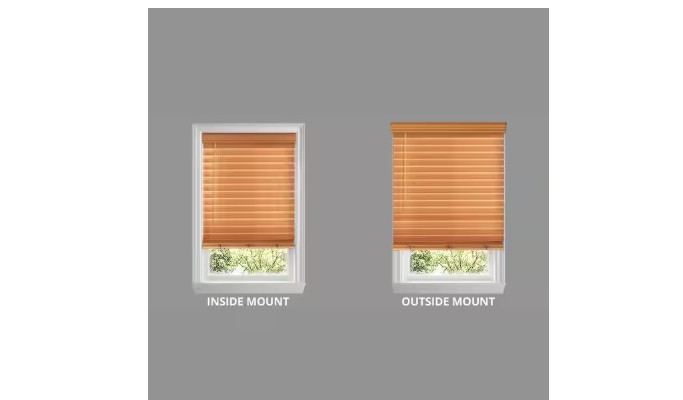 H D Chestnut Cordless Room Darkening 2.5 in. Premium Faux Wood 27 in. W x 72 in.