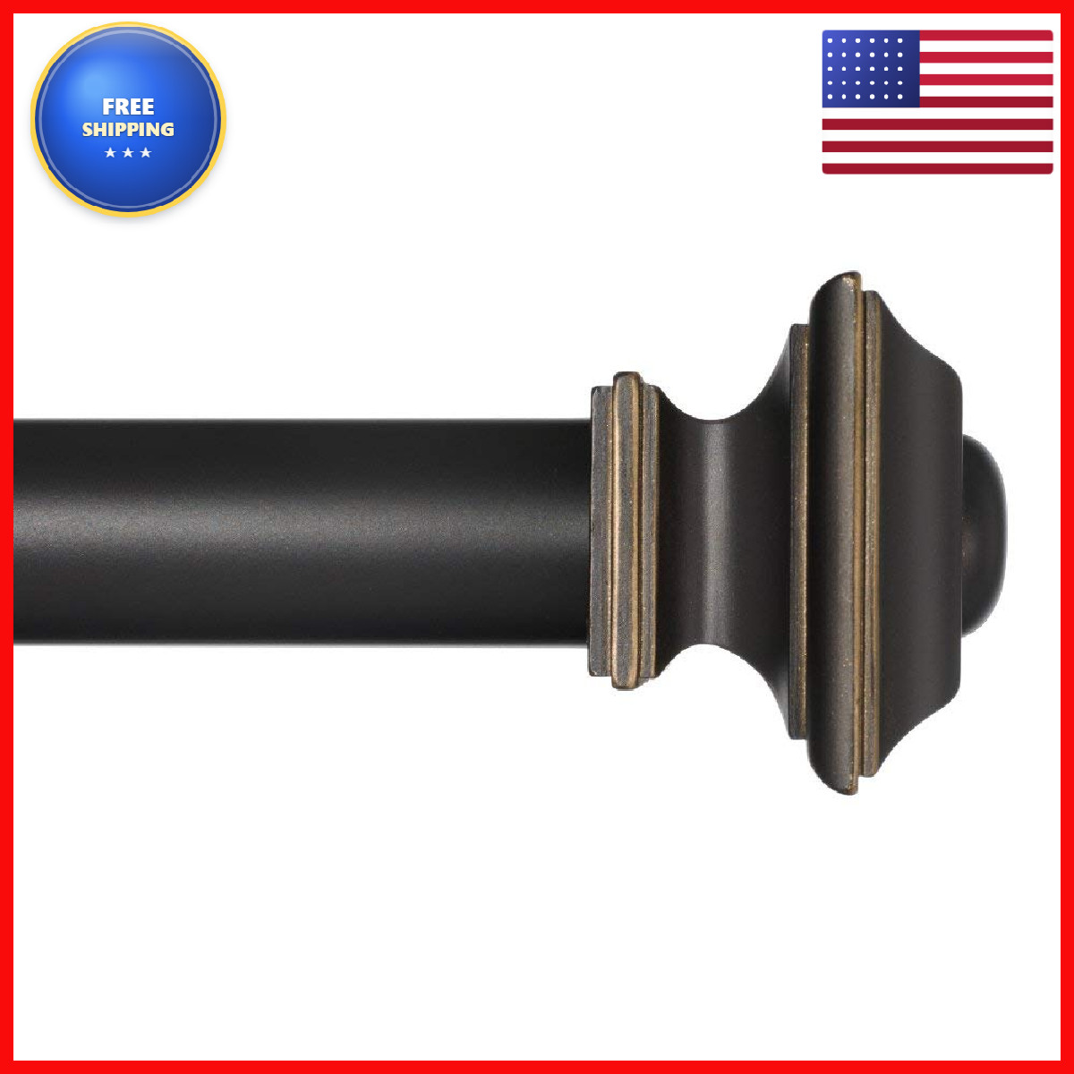 Ivilon Drapery Treatment Window Curtain Rod – 1 1/8 Rod. 120 To 240 –