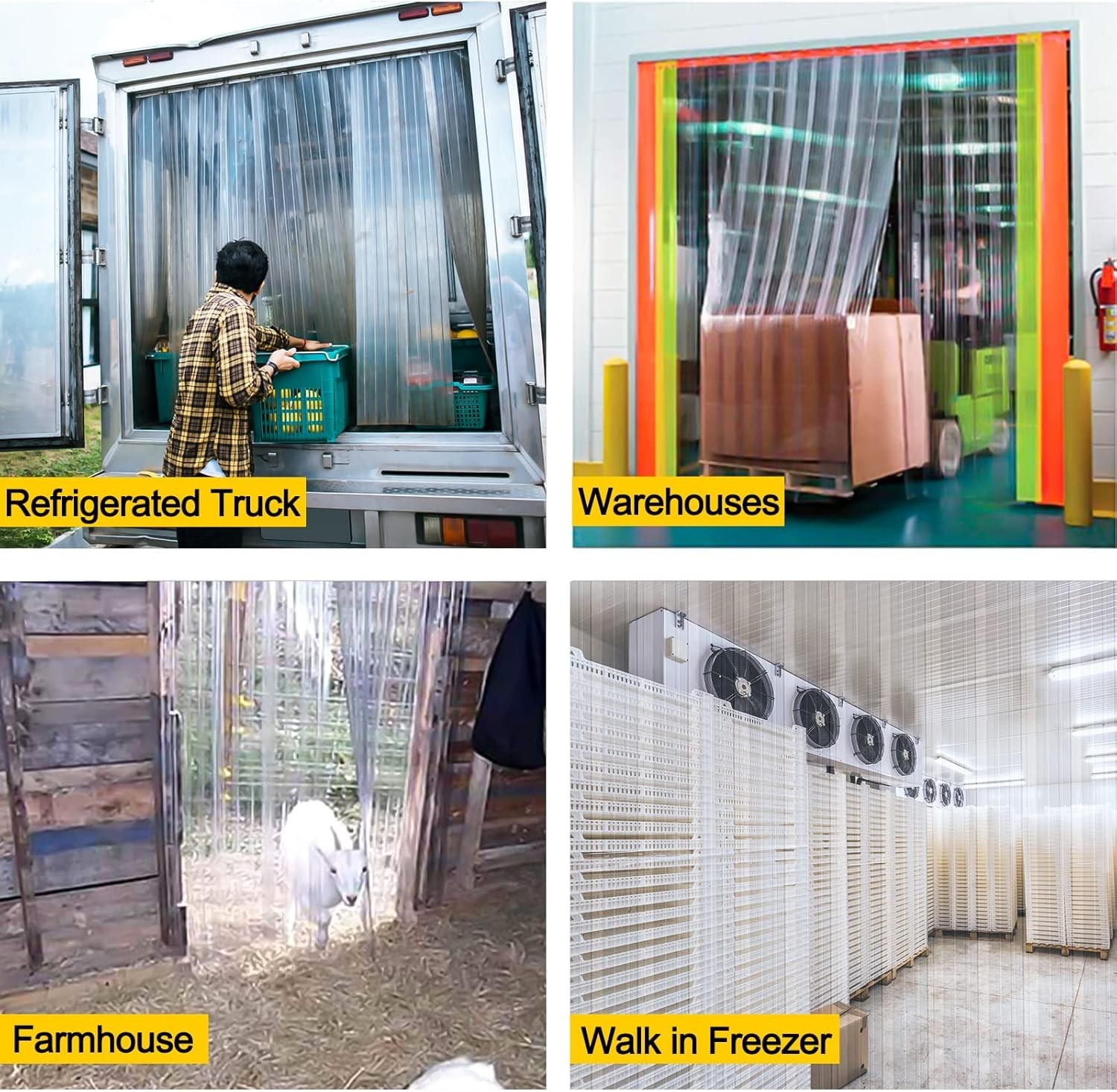Clear PVC Door Curtain Strip 8″ x 96″ – Durable Energy-Saving Solution