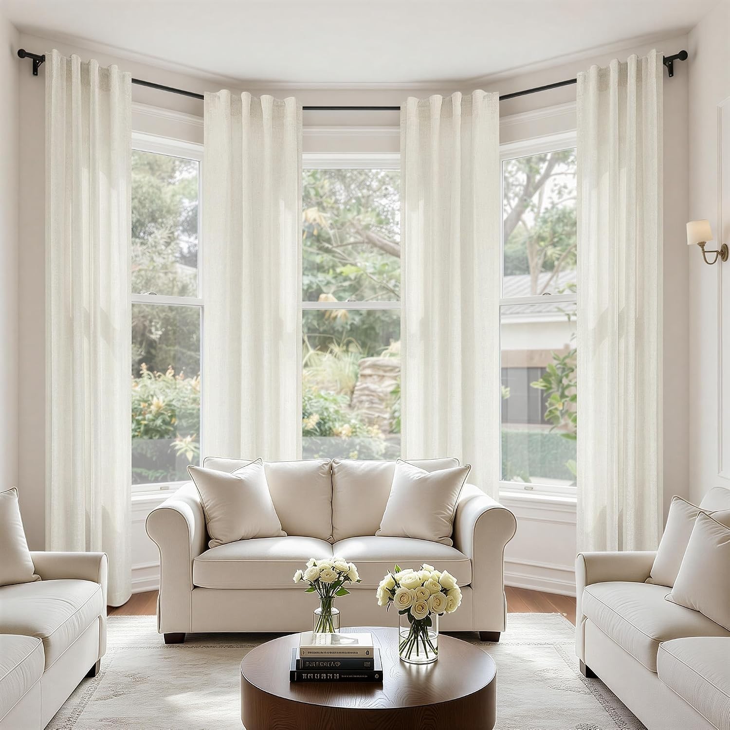 Light Filtering Bedroom Drapes – 36×96 Inches