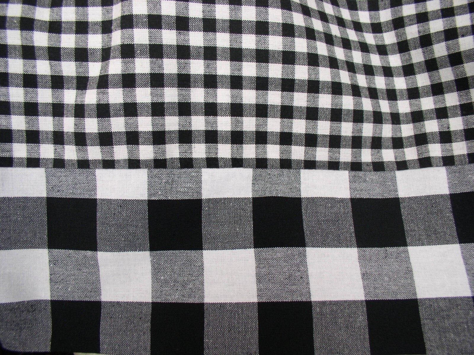 Black and White Buffalo Checks Bordered Black Check Valances Farmhouse Valances