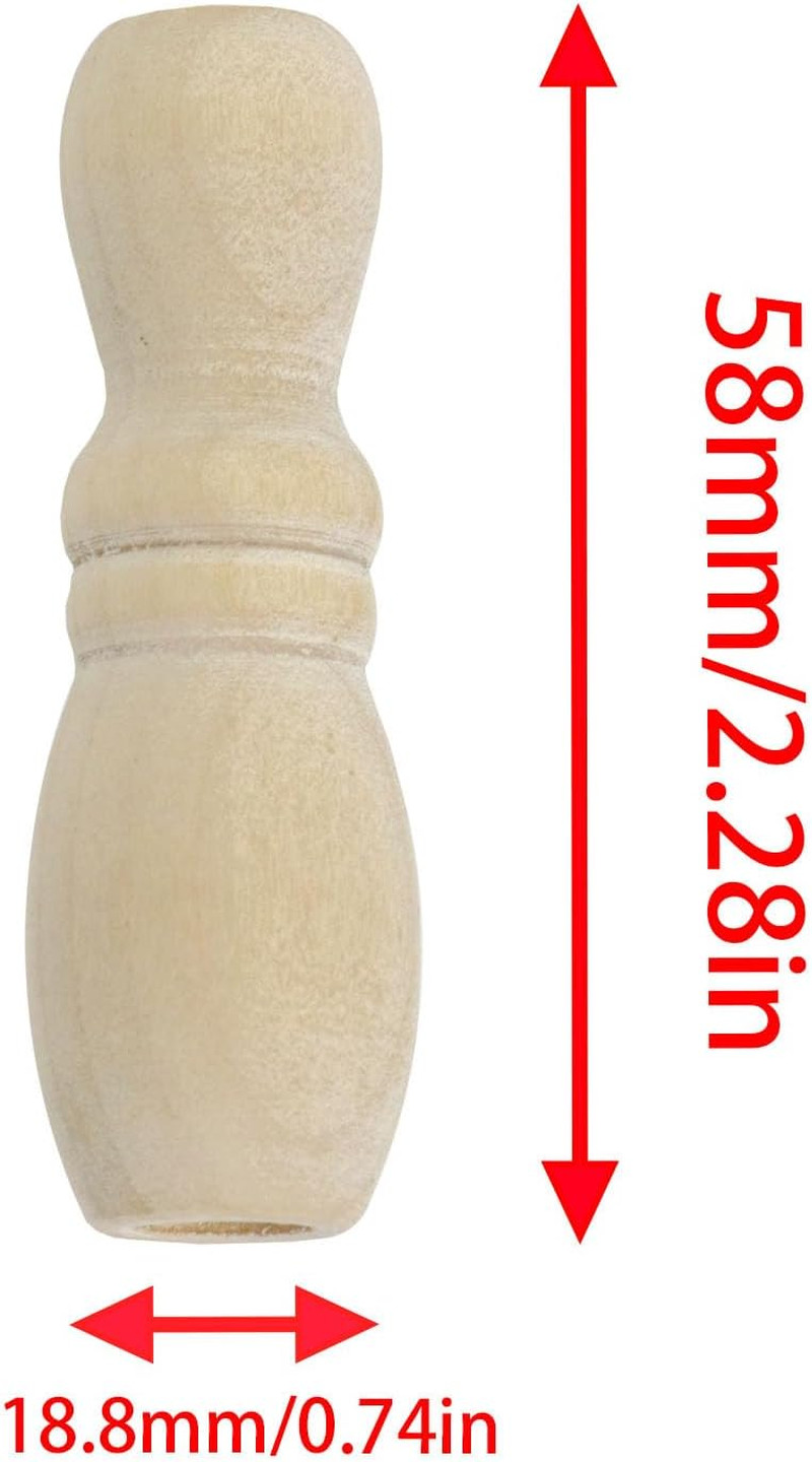 Wooden Blind Pull Cord Knobs Vase Tassels for Roman Aluminum Shades 6 Pack