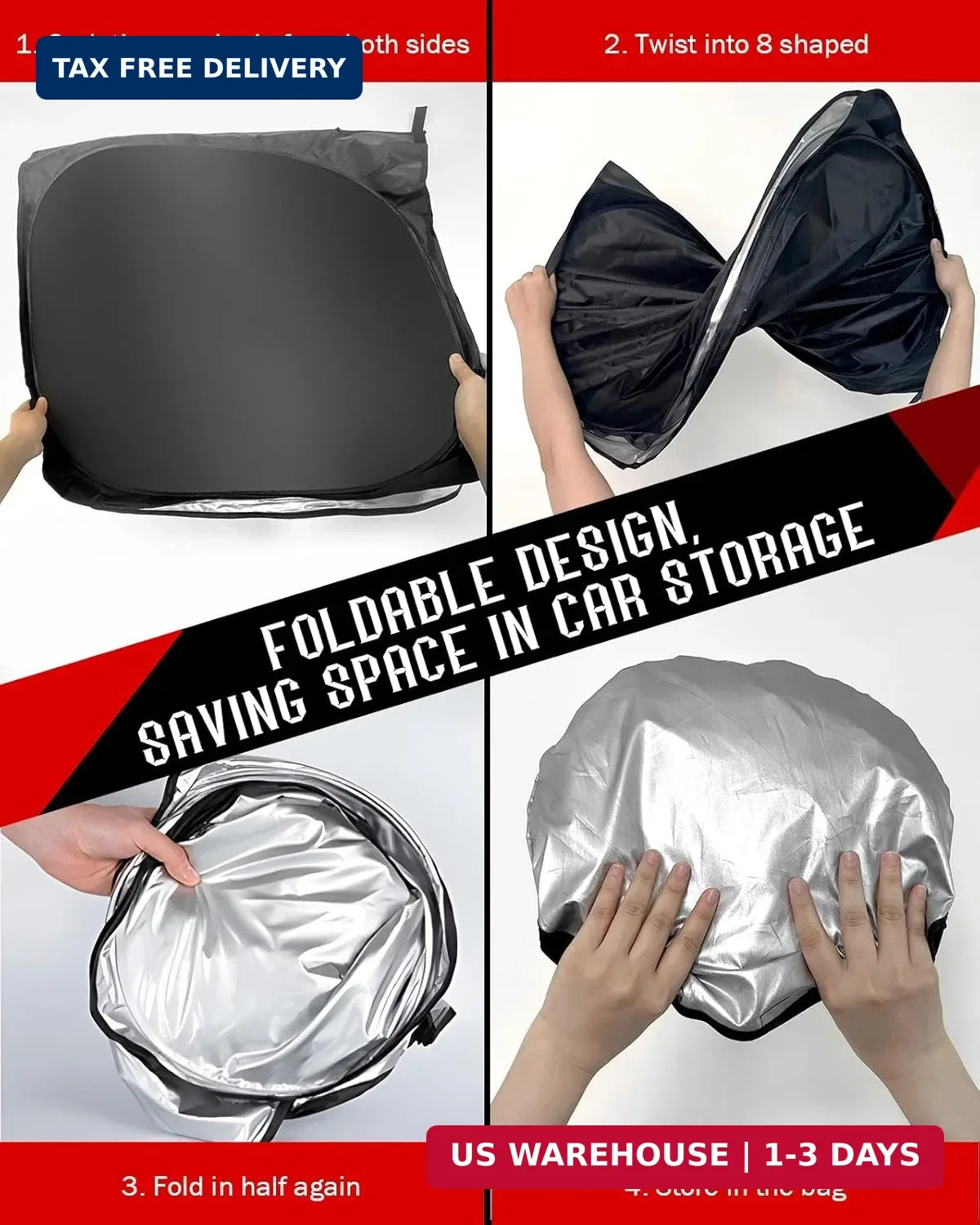 Custom Fit Windshield Sun Shade for Mazda 3 2019-2025 2026 Hatchback/Sedan, Fold