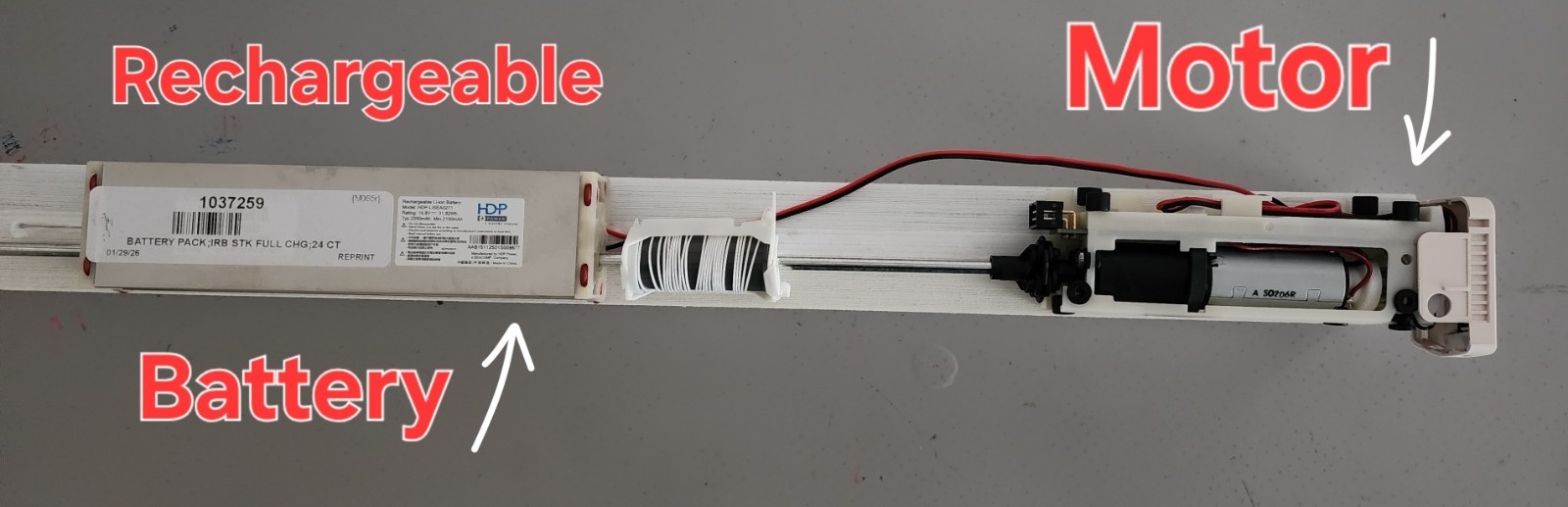 Hunter Douglas PowerView Gen3 Duette Motor With Internal Rechargeable Battery