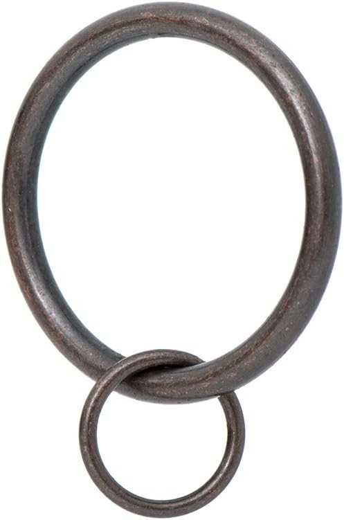 Ivilon Drapery Eyelet Curtain Rings – 1.7″ Ring Loop for Hook Pins, Set of 14 –