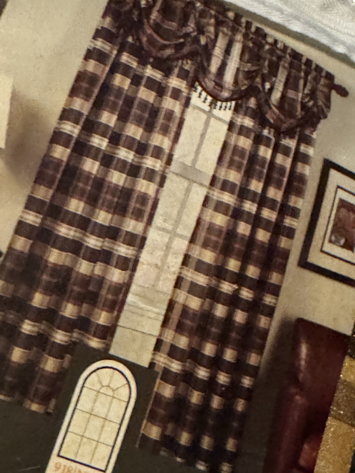 Fortune Plaid Curtain Panels Lot of 2 54×84 Chocolate Brown JCPenney Rustic