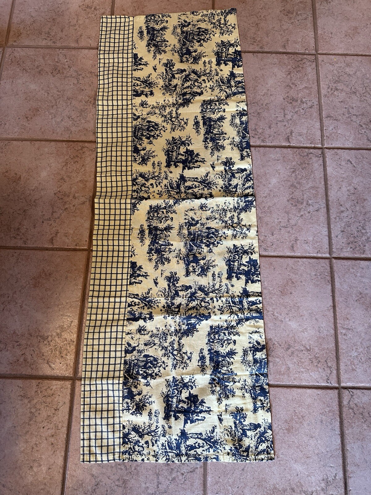 Beautiful Blue And Yellow Valance 47 X 16 Made In India