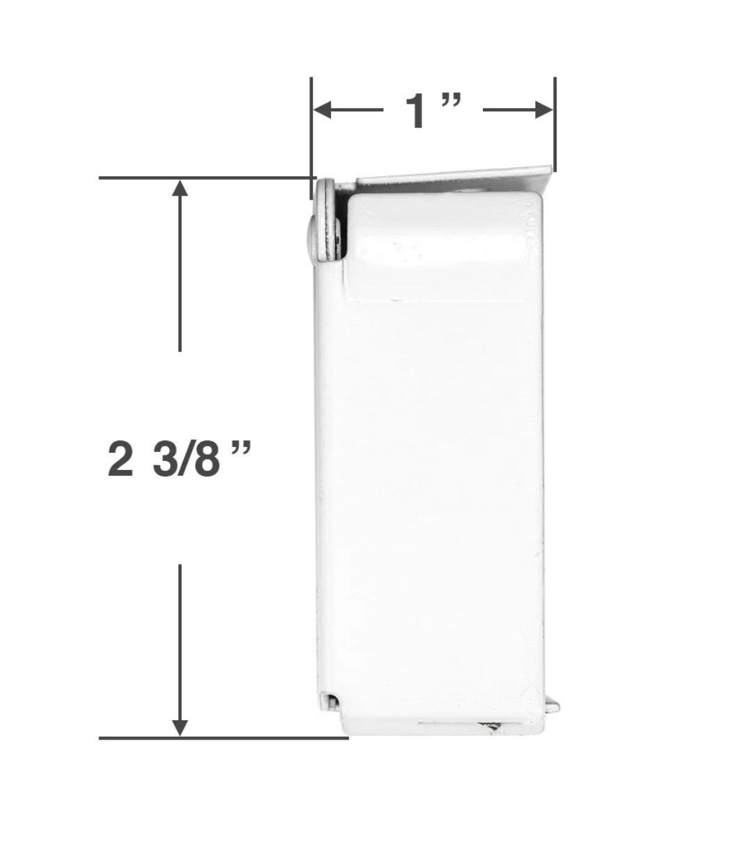 Box Mounting Brackets for Horizontal Blinds with 2″ x 2 1/4″ Headrail