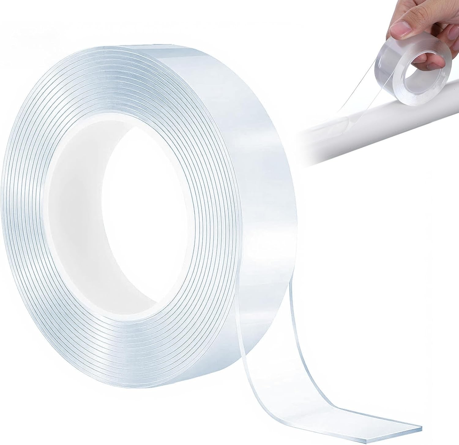 1.2 Inch Widen Curtain Rod Tape, Adhesive Glide Tape for Curtain Rods, Adhesive
