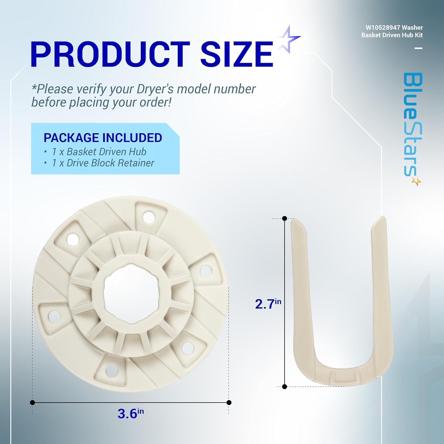 Washer Basket Driven Hub Kit