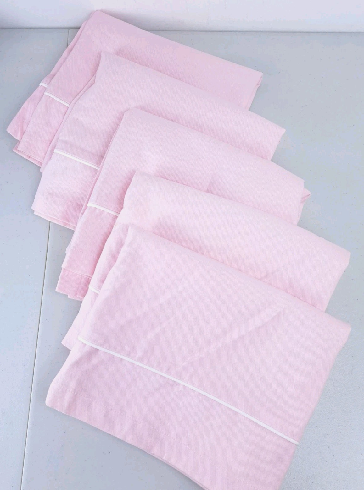 Pottery Barn Kids Twill Valances Set Of 5 Pink Blackout 18×44 Cotton READ