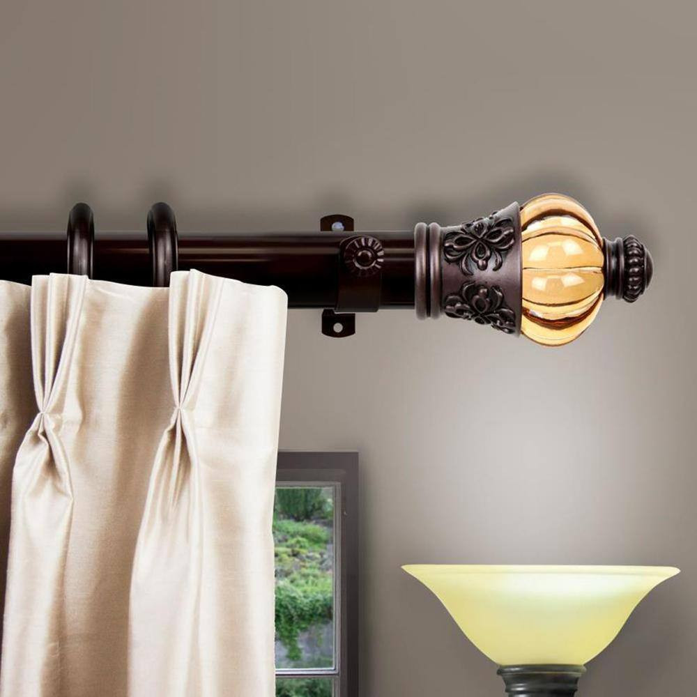 Royal 28 In. – 48 In. Curtain 1.5 In. Dia Single Rod in Cocoa
