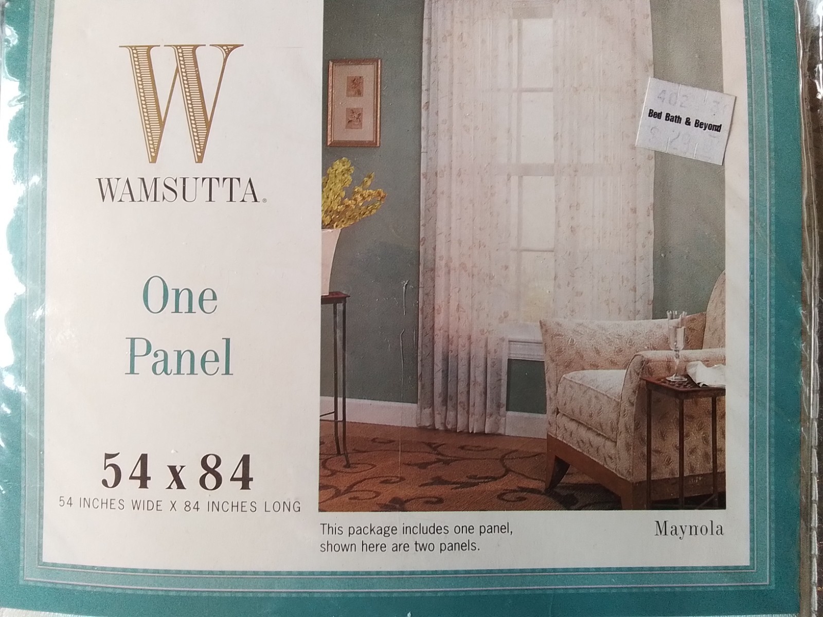 2 WAMSUTTA MAYNOLA 54″ × 84″ SHEER PANELS VTG NEW TURKISH $29.99 PRICE TAG EACH