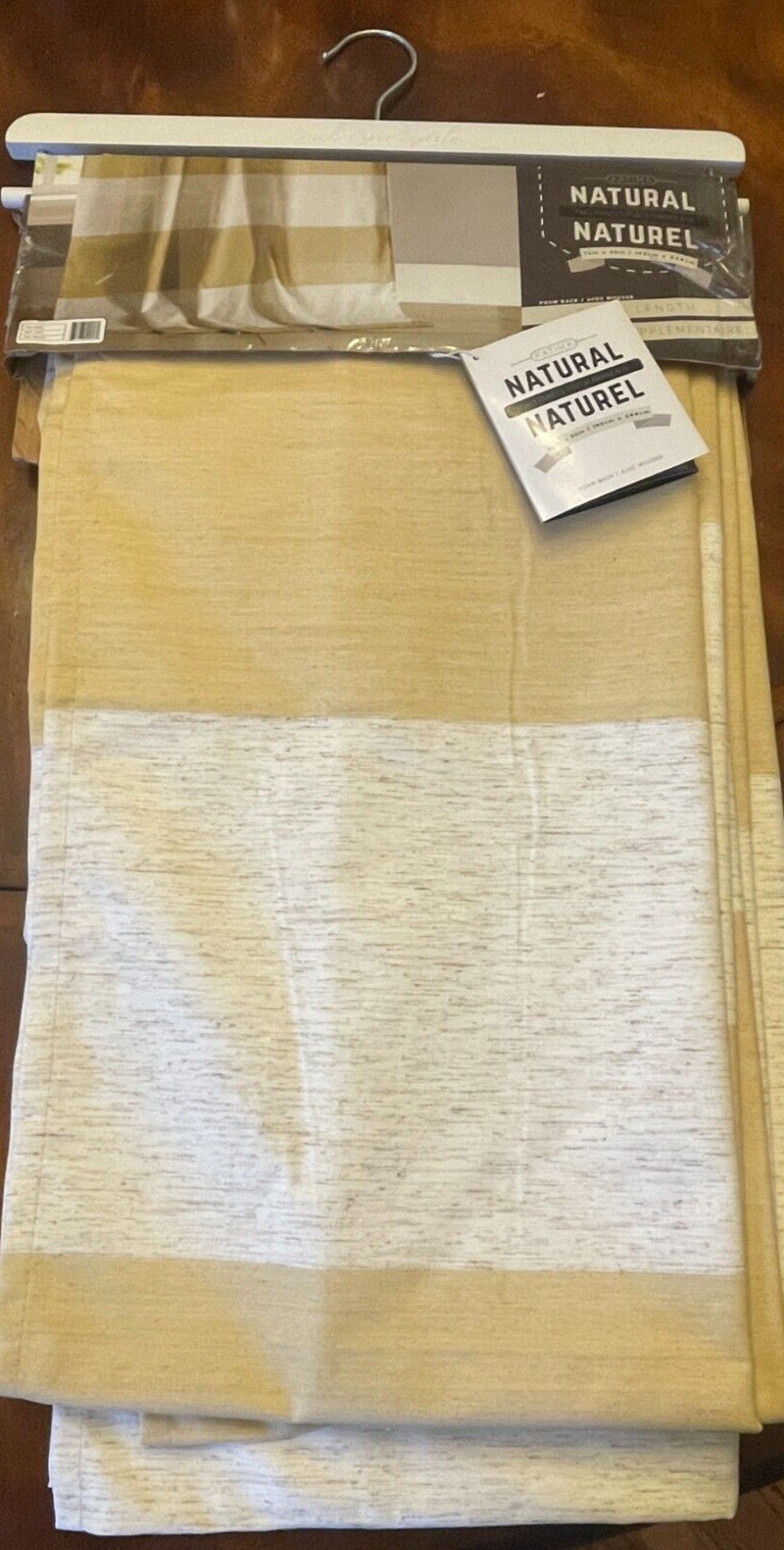 New Katima Foam Back Curtain Panel Drapes Blackout Yellow White Stripe 38 x 96