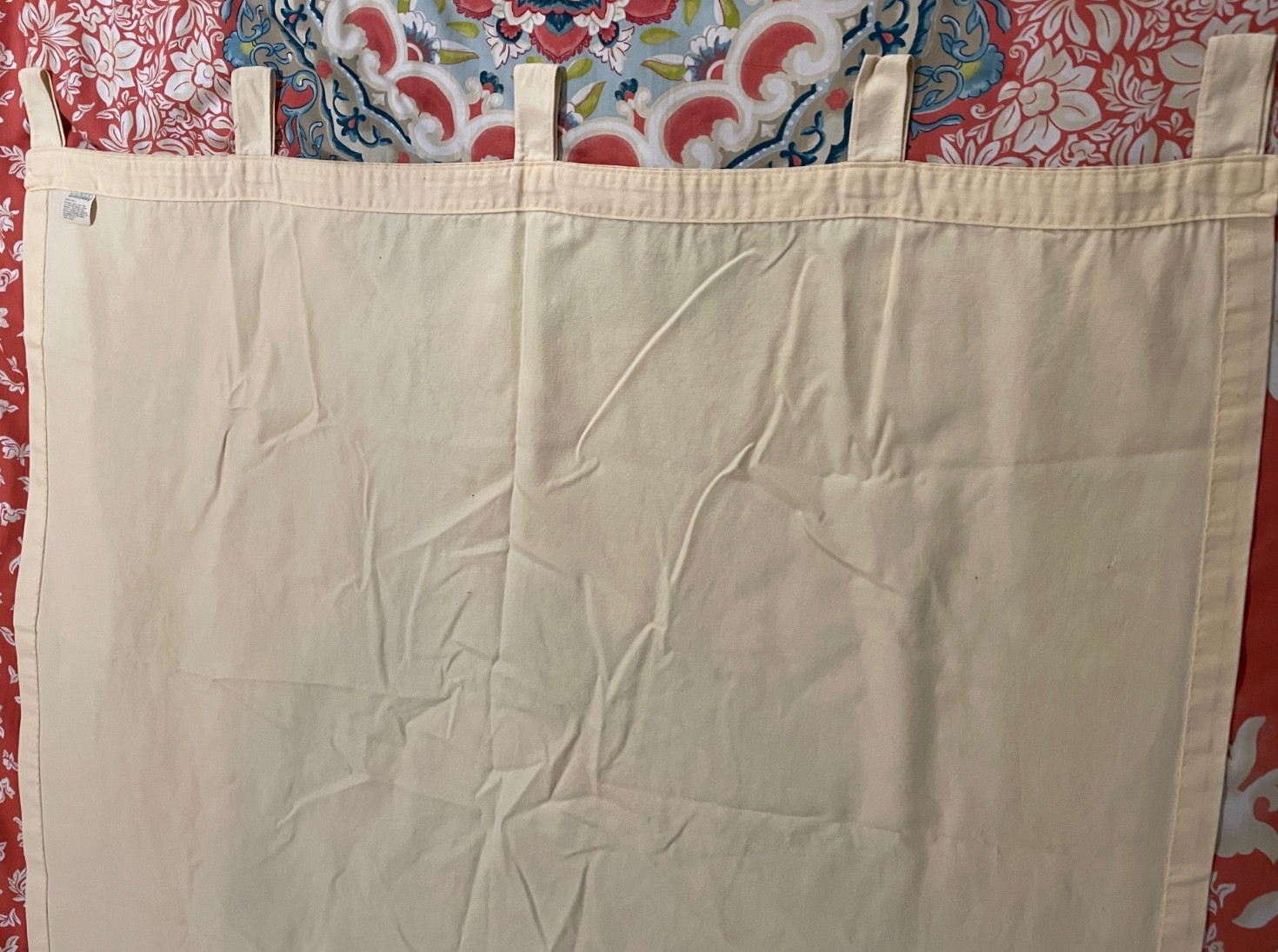 (2) MARTHA STEWART EVERYDAY 100% Cotton Tab-Top Panels (41″ x 84″) ~ Pale Yellow